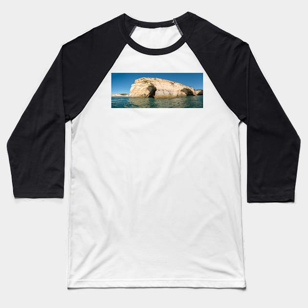 Rocky coastline near Carvoeiro Baseball T-Shirt by homydesign